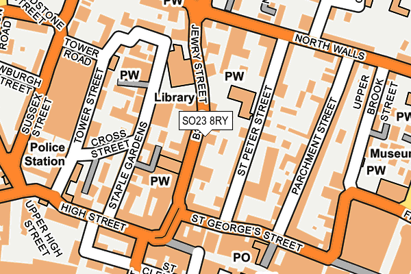 SO23 8RY map - OS OpenMap – Local (Ordnance Survey)