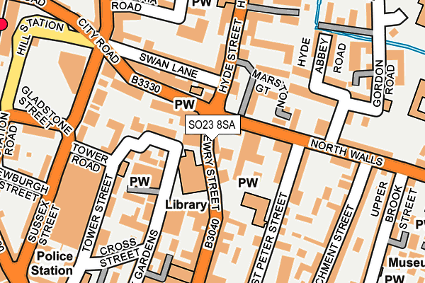 SO23 8SA map - OS OpenMap – Local (Ordnance Survey)