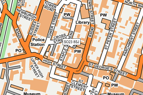 SO23 8SJ map - OS OpenMap – Local (Ordnance Survey)