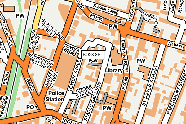 SO23 8SL map - OS OpenMap – Local (Ordnance Survey)