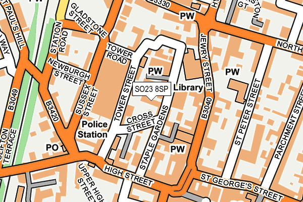 SO23 8SP map - OS OpenMap – Local (Ordnance Survey)