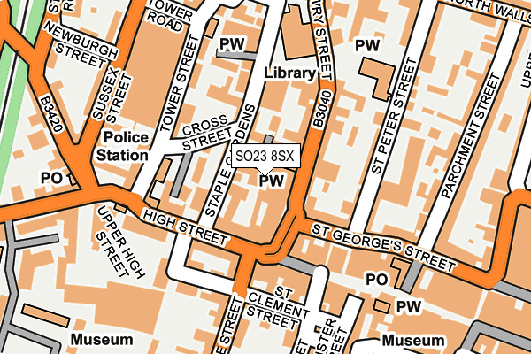 SO23 8SX map - OS OpenMap – Local (Ordnance Survey)