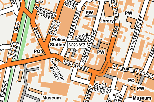 SO23 8SZ map - OS OpenMap – Local (Ordnance Survey)