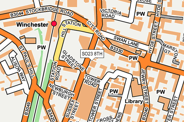 SO23 8TH map - OS OpenMap – Local (Ordnance Survey)