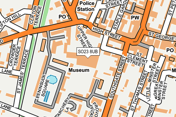 SO23 8UB map - OS OpenMap – Local (Ordnance Survey)