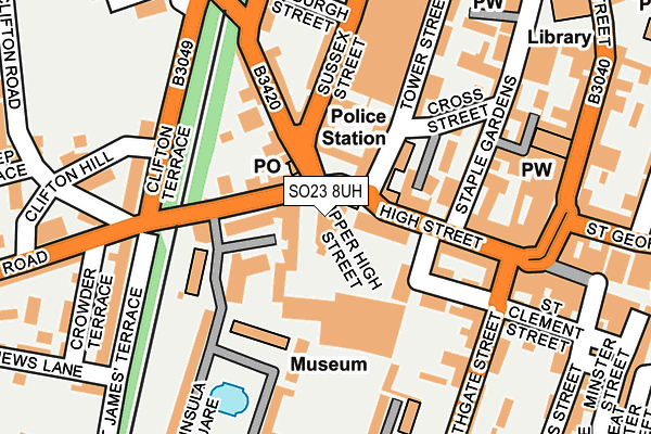 SO23 8UH map - OS OpenMap – Local (Ordnance Survey)