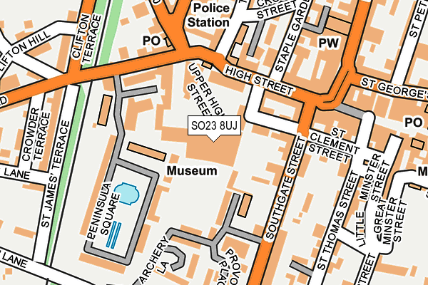 SO23 8UJ map - OS OpenMap – Local (Ordnance Survey)