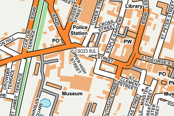 SO23 8UL map - OS OpenMap – Local (Ordnance Survey)