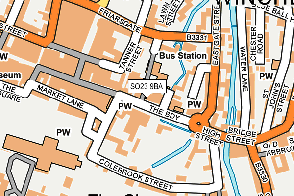 SO23 9BA map - OS OpenMap – Local (Ordnance Survey)