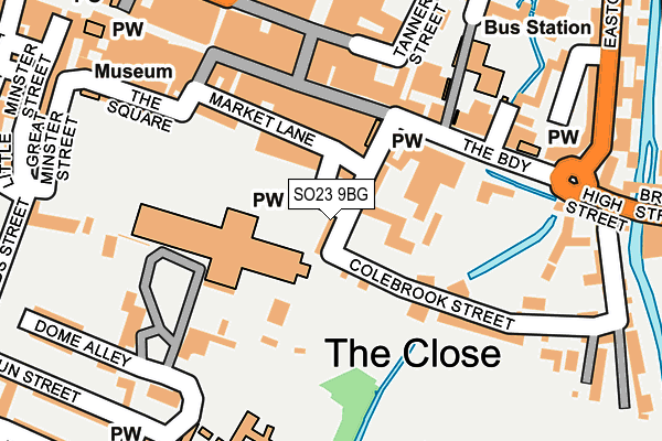 SO23 9BG map - OS OpenMap – Local (Ordnance Survey)