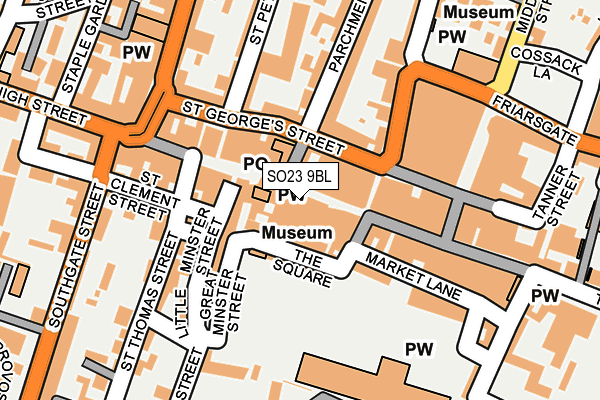 SO23 9BL map - OS OpenMap – Local (Ordnance Survey)