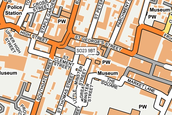 SO23 9BT map - OS OpenMap – Local (Ordnance Survey)