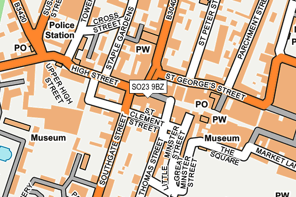 SO23 9BZ map - OS OpenMap – Local (Ordnance Survey)