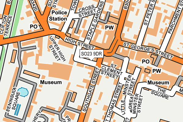 SO23 9DR map - OS OpenMap – Local (Ordnance Survey)