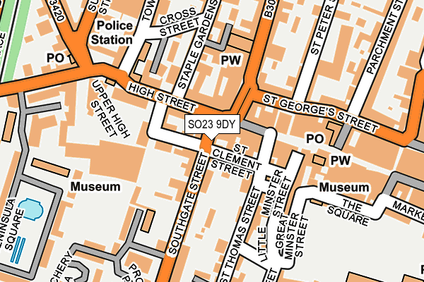 SO23 9DY map - OS OpenMap – Local (Ordnance Survey)