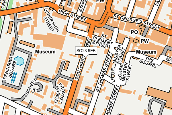 SO23 9EB map - OS OpenMap – Local (Ordnance Survey)