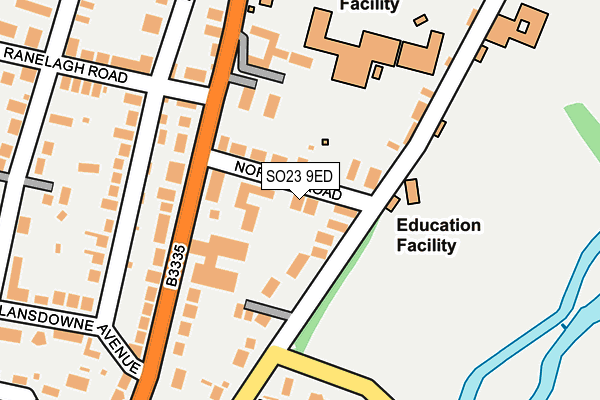 SO23 9ED map - OS OpenMap – Local (Ordnance Survey)