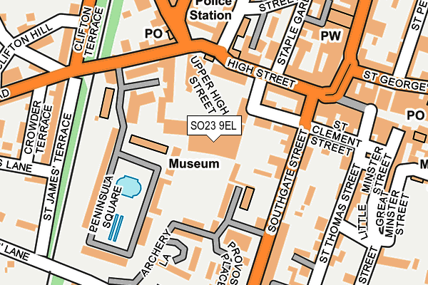 SO23 9EL map - OS OpenMap – Local (Ordnance Survey)