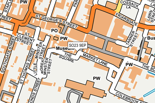 SO23 9EP map - OS OpenMap – Local (Ordnance Survey)