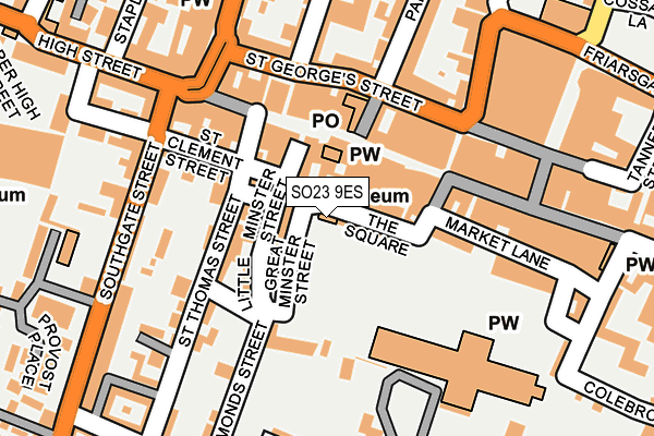 SO23 9ES map - OS OpenMap – Local (Ordnance Survey)