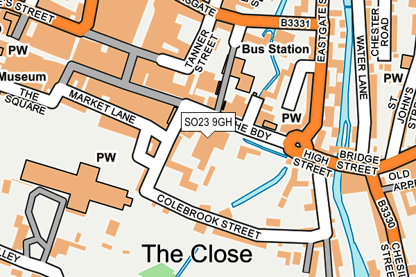 SO23 9GH map - OS OpenMap – Local (Ordnance Survey)