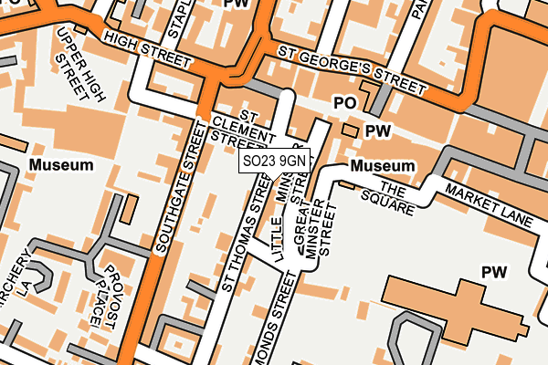 SO23 9GN map - OS OpenMap – Local (Ordnance Survey)