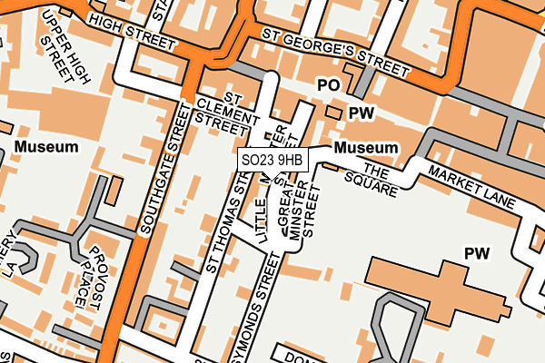 SO23 9HB map - OS OpenMap – Local (Ordnance Survey)