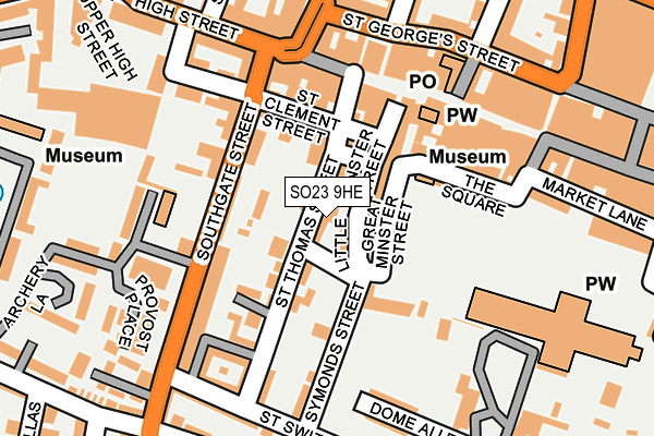 SO23 9HE map - OS OpenMap – Local (Ordnance Survey)