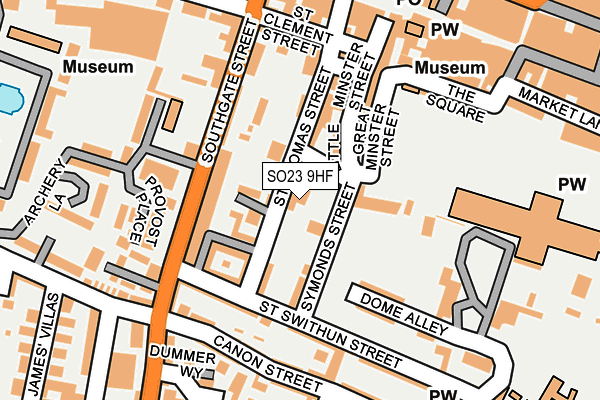 SO23 9HF map - OS OpenMap – Local (Ordnance Survey)