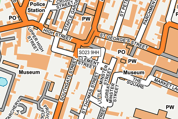 SO23 9HH map - OS OpenMap – Local (Ordnance Survey)