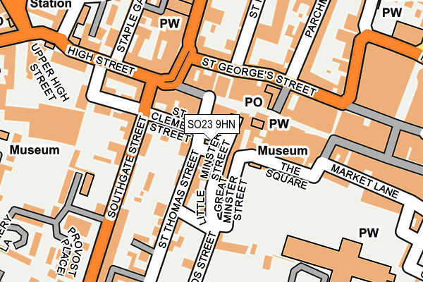 SO23 9HN map - OS OpenMap – Local (Ordnance Survey)