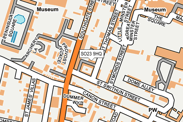 SO23 9HQ map - OS OpenMap – Local (Ordnance Survey)