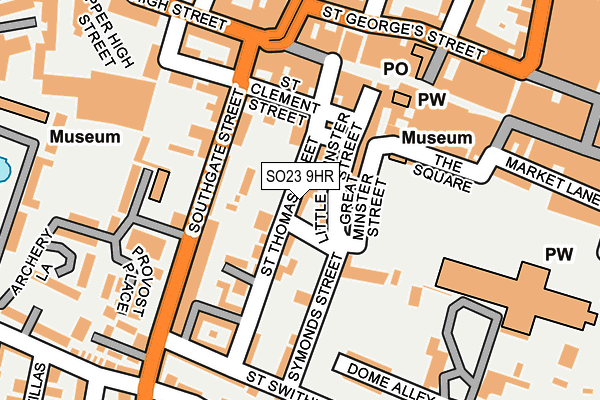 SO23 9HR map - OS OpenMap – Local (Ordnance Survey)