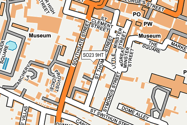 SO23 9HT map - OS OpenMap – Local (Ordnance Survey)