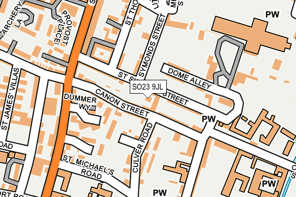 SO23 9JL map - OS OpenMap – Local (Ordnance Survey)