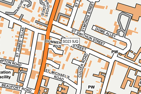 SO23 9JQ map - OS OpenMap – Local (Ordnance Survey)