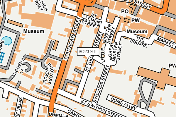 SO23 9JT map - OS OpenMap – Local (Ordnance Survey)