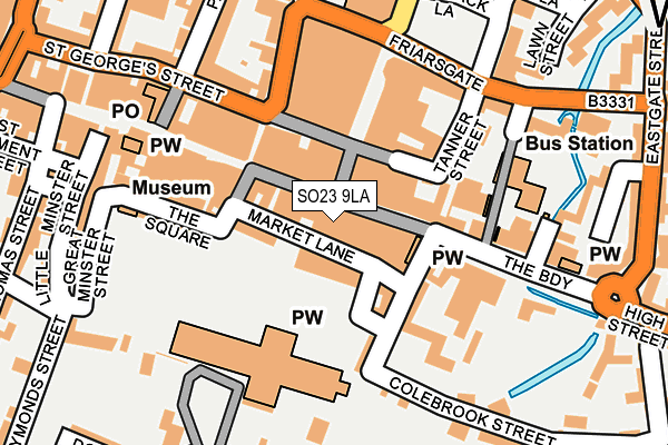 SO23 9LA map - OS OpenMap – Local (Ordnance Survey)