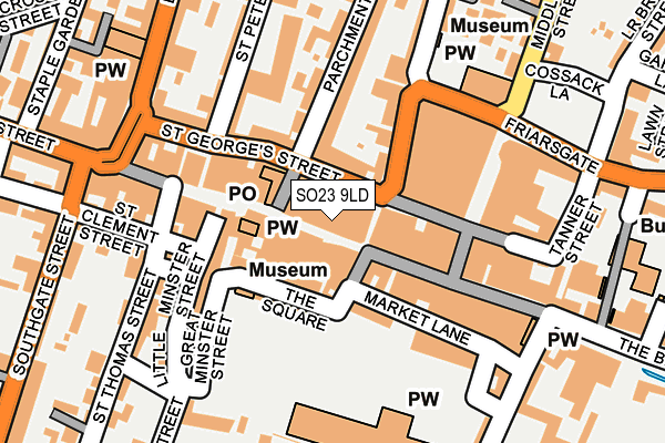 SO23 9LD map - OS OpenMap – Local (Ordnance Survey)