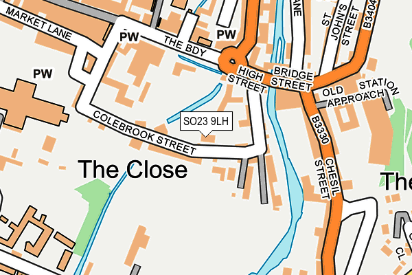 SO23 9LH map - OS OpenMap – Local (Ordnance Survey)