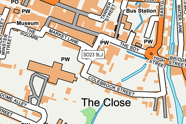 SO23 9LJ map - OS OpenMap – Local (Ordnance Survey)