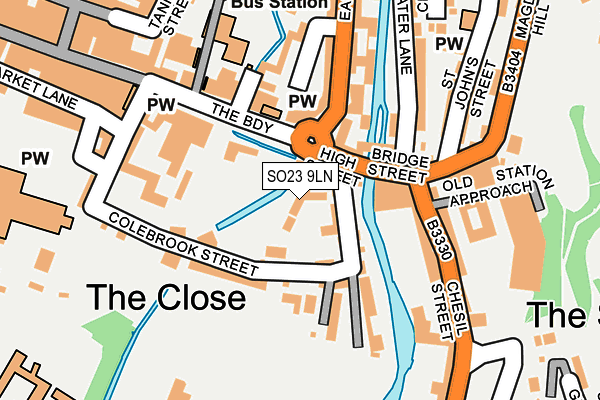 SO23 9LN map - OS OpenMap – Local (Ordnance Survey)