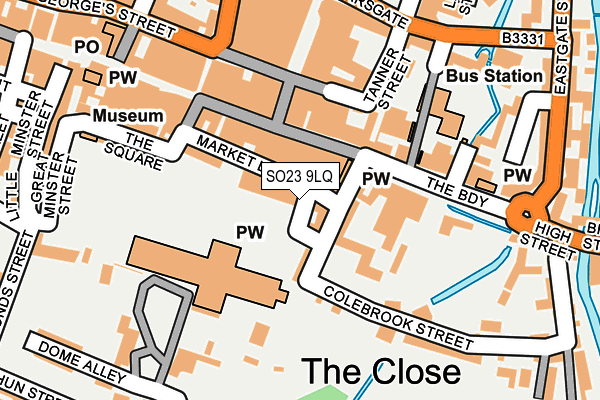 SO23 9LQ map - OS OpenMap – Local (Ordnance Survey)