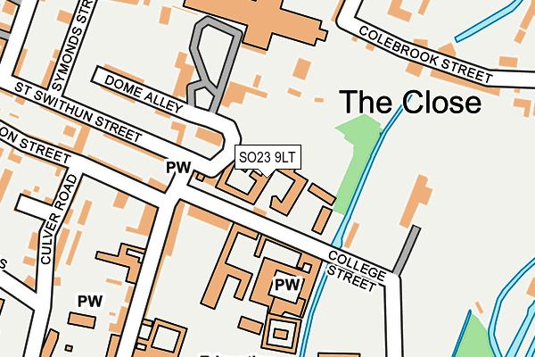 SO23 9LT map - OS OpenMap – Local (Ordnance Survey)