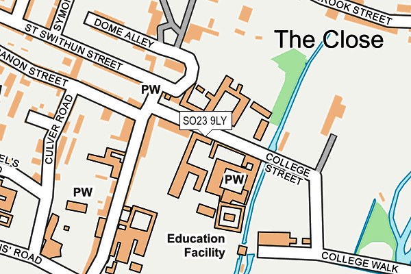 SO23 9LY map - OS OpenMap – Local (Ordnance Survey)