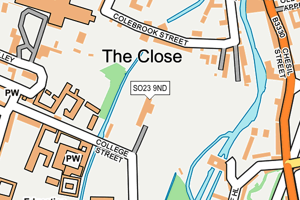 SO23 9ND map - OS OpenMap – Local (Ordnance Survey)