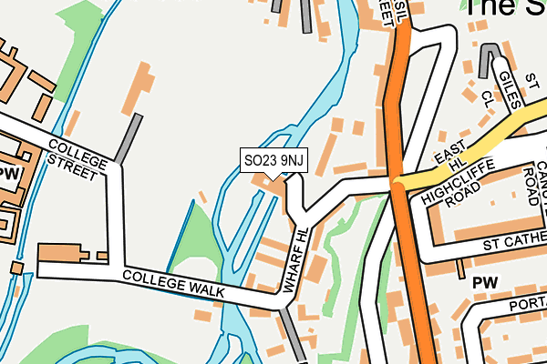 SO23 9NJ map - OS OpenMap – Local (Ordnance Survey)