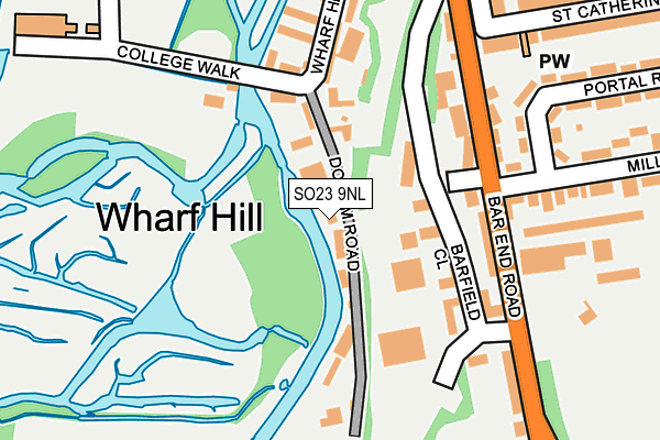 SO23 9NL map - OS OpenMap – Local (Ordnance Survey)