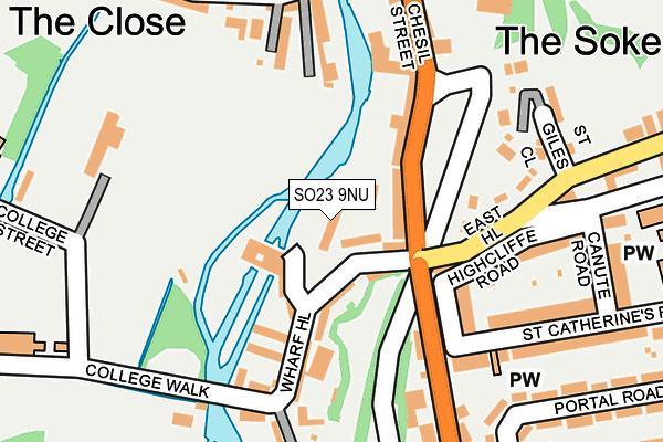 SO23 9NU map - OS OpenMap – Local (Ordnance Survey)