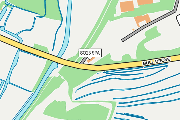 SO23 9PA map - OS OpenMap – Local (Ordnance Survey)